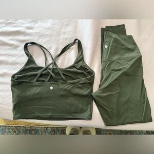 CRZ Yoga Women's Light Army Green Activewear Set
